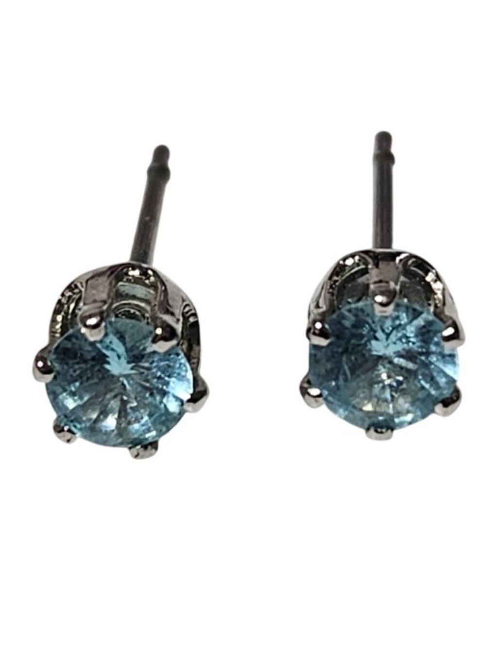 Vintage Stud Earrings Blue Crystal Gemstone Classic Minimalist Fashion Jewelry